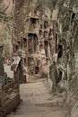 A stone steps road in Thousand Buddha cliff Royalty Free Stock Photo