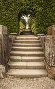 Stone Steps to arch and walk through Biddulph Grange