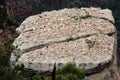 Stone struck by lightning in the desert. Grand Canyon.