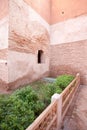 Stone and stucco building with arch window Royalty Free Stock Photo