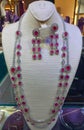 Stone studded necklace set,decore jewelry set for women Royalty Free Stock Photo