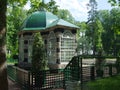 Stone summer house in the garden Royalty Free Stock Photo