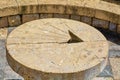 Stone sundial in Tarragona Catalunya. Royalty Free Stock Photo