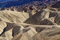 Stone Surface. Golden Canyon and Red Cathedral.  Zabriskie  Point Loop Death Valley National Park. Royalty Free Stock Photo