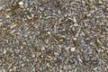 Stone surface, pebbles, small pellets