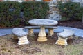 Stone Table and Benches