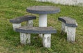 Stone table and chairs at Ponta Ferraria