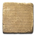 Stone tablet with inscription Royalty Free Stock Photo