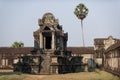 Stone temple at Angkor Wat, Cambodia Royalty Free Stock Photo