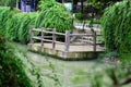 a stone terrace on an ancient river channel in Yangzhou, Jiangsu Province, China