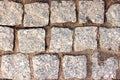 Stone texsture background square bricks granite and sand between Royalty Free Stock Photo