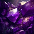 Stone texture stone amethyst, purple, bluish-pink or red-purple variety of quartz - AI generated image