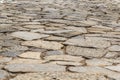 Stone texture. Ancient Roman pavement made of large stone slabs Royalty Free Stock Photo