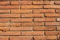 Stone texture background. Closeup of a old red brown of a weathered brick wall texture with a hilly uneven surface. Abstract Royalty Free Stock Photo