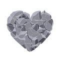 Stone texture heart. Royalty Free Stock Photo