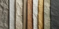 Stone Texture Samples Earthy Tones for Design Projects Royalty Free Stock Photo