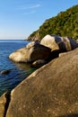 stone in thailand kho tao bay abstract of a blue l Royalty Free Stock Photo