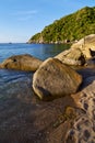 stone in thailand kho tao bay water Royalty Free Stock Photo