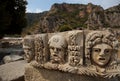 Stone Theater Masks, Myra, Turkey Royalty Free Stock Photo