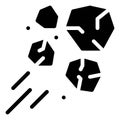 Stone throwing icon, Protest related vector