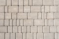 Stone tile background. Grey textured fond. Different sized pavement Royalty Free Stock Photo