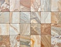 Stone Tile Mosaic Pattern with Natural Brown Gray Textures for Interiors Royalty Free Stock Photo