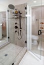 Stone tile shower