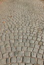 Stone tiled road background Royalty Free Stock Photo