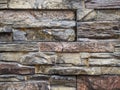 Stone tiles. House facade cladding design. Masonry