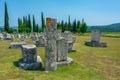 Stone tombs at Radimlja necropolis in Bosnia and Herzegovina