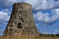 Stone tower of an ancient mill. Royalty Free Stock Photo