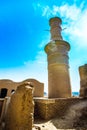 Stone tower in ghost town of Kharanaq in Iran Royalty Free Stock Photo