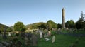 Stone tower in Glendalough - early Medieval monastic settlement near Dublin