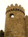 Stone tower in Old City Baku Royalty Free Stock Photo