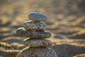 Stone tower by the sea, balance, balance, inner peace Royalty Free Stock Photo