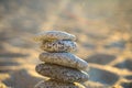 Stone tower by the sea, balance, balance, inner peace Royalty Free Stock Photo