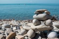 Stone tower on the sea shore Royalty Free Stock Photo