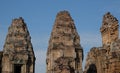 Stone towers of a medieval Khmer temple. Baray eastern Mebon Royalty Free Stock Photo