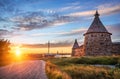 Stone towers of the Solovetsky monastery