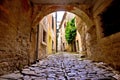 Stone town of Groznjan old street Royalty Free Stock Photo