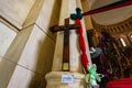 STONE TOWN, ZANZIBAR - JANUARY 9, 2015: Wooden crucifiction in Christ Church Cathedral