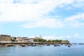 Stone town Zanzibar seen from the water Royalty Free Stock Photo