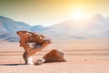 `Stone tree` rock formations Arbol de Piedra on Altiplano, Bolivia Royalty Free Stock Photo