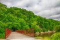Rocheport Tunnel on the Katy Trail Along the Missouri River Royalty Free Stock Photo