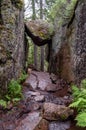 A stone between two rocks in Sweden