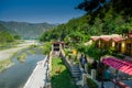 Stone under crystal clear water of Ganga River