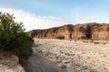 Stone valley at the exit from the gorge Wadi Al Ghuwayr or An Nakhil and the wadi Al Dathneh near Amman in Jordan