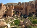 Stone valleys of Cappadocia Royalty Free Stock Photo