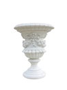 Stone vase in the old classical style with isolated over white