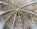 Stone vault of the roof of the tower